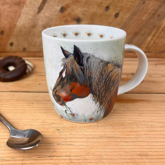 Horse and Flowers Mug