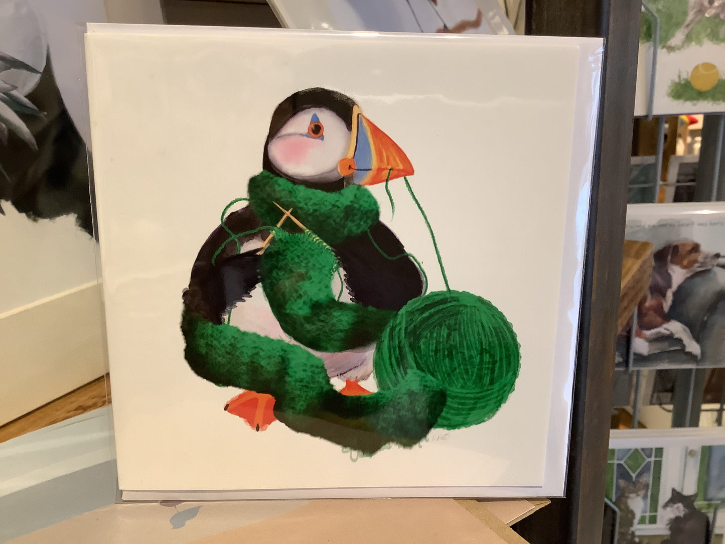 Knittin’ Puffin Card