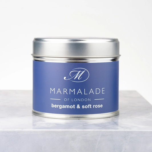 Bergamot & Soft Rose Tin Candle by Marmalade of London