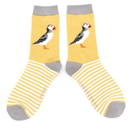 Miss Sparrow Puffin Stripes Socks Yellow