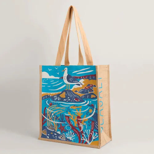Seasalt Jute Shopper In Seagull Rockpool Maritime