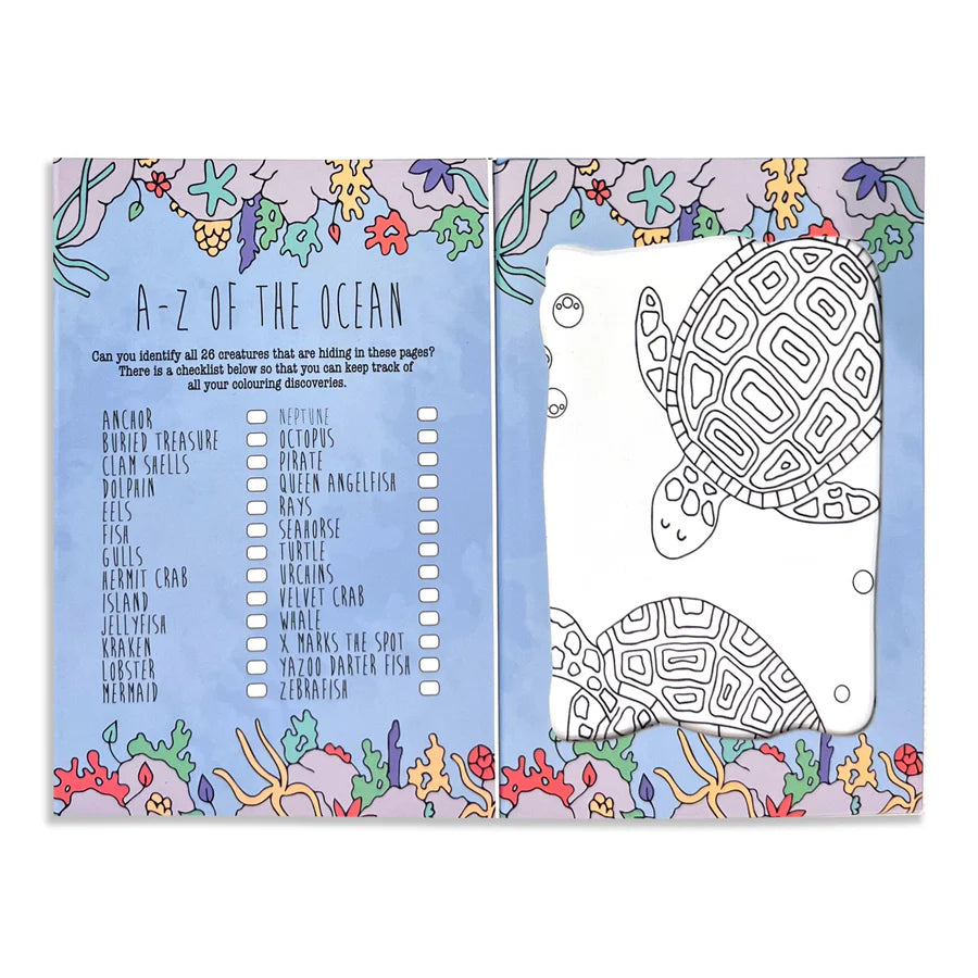 Neon Magpie Ocean Colouring In Postcard Set