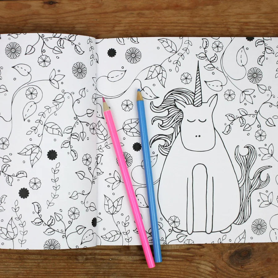 Neon Magpie Unicorn Colouring Book