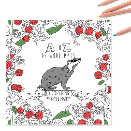 Neon Magpie Woodland Colouring Book
