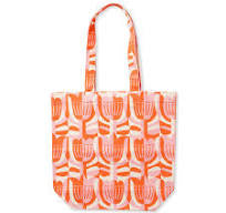 Recycled Cotton Tote Bag Pink Tulips