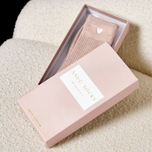 Gift Boxed Socks blush pink By Katie Loxton