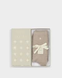Katie Loxton Taupe Gift Boxed Fluffy Socks