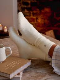 Katie Loxton Off White Gift Boxed Fluffy Socks