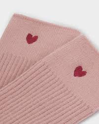 Gift Boxed Heart Socks in Blush Pink