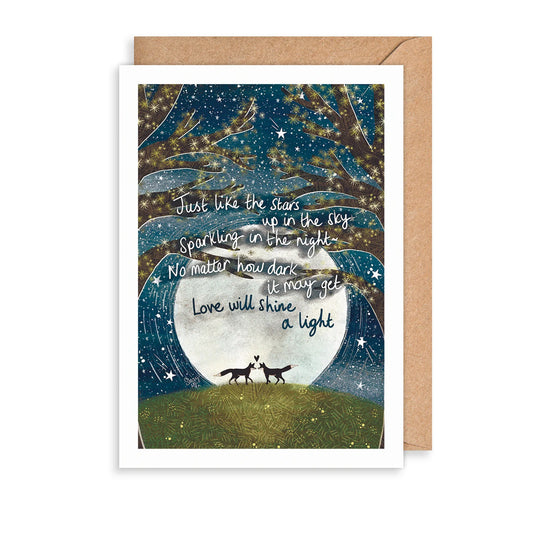 SHINE A LIGHT GREETINGS CARD