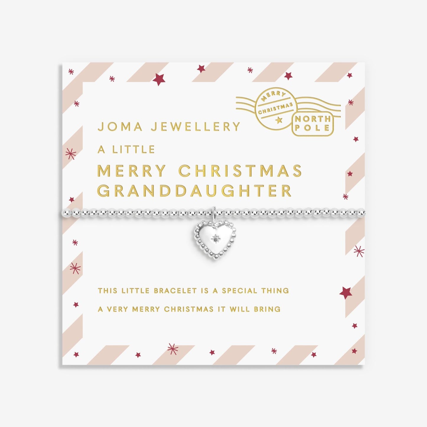 Love From Santa 'Merry Christmas Granddaughter' Bracelet