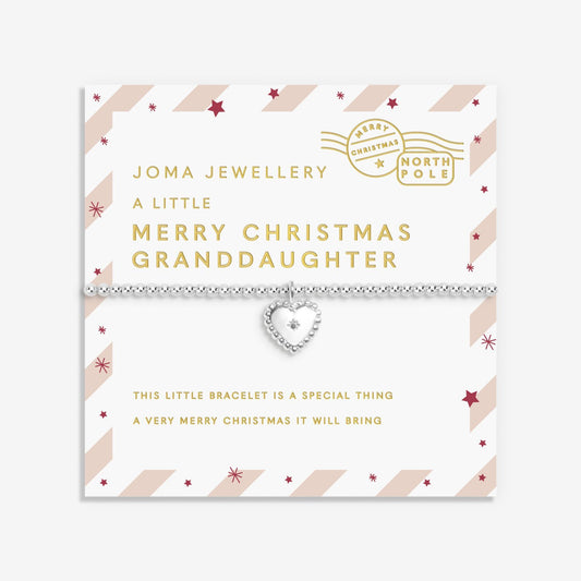Love From Santa 'Merry Christmas Granddaughter' Bracelet