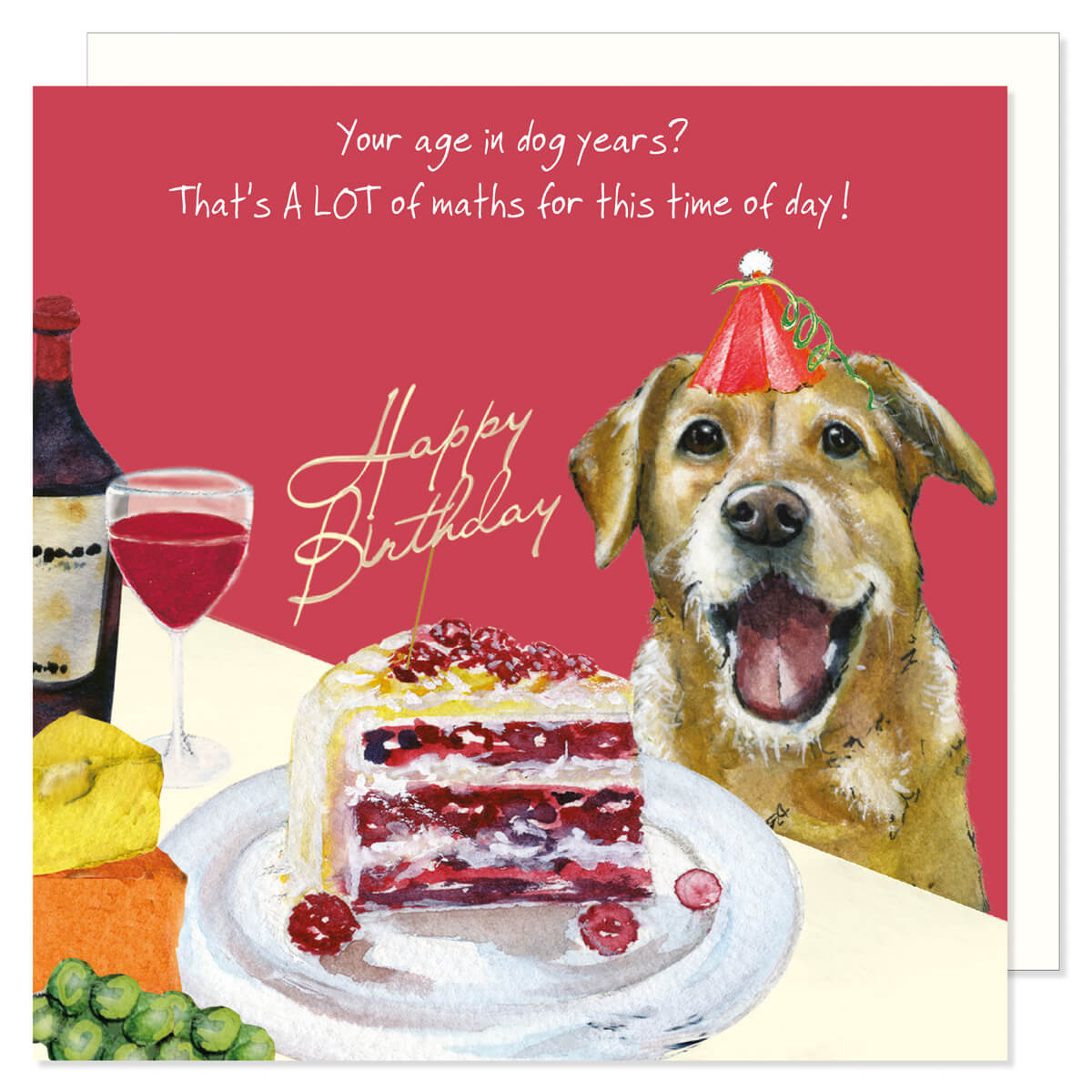 Card -  Yellow Labrador Birthday Card by the Little Dog Laughed