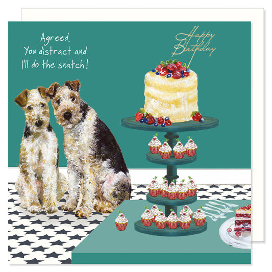 Card - Funny Fox Terriers Birthday Card by the Little Dog Laughed