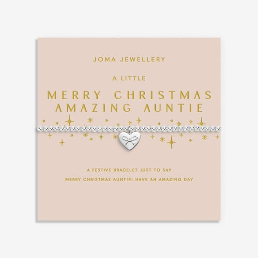 Christmas A Little 'Merry Christmas Amazing Auntie' Bracelet