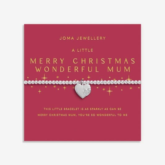 Christmas A Little 'Merry Christmas Wonderful Mum’ Bracelet