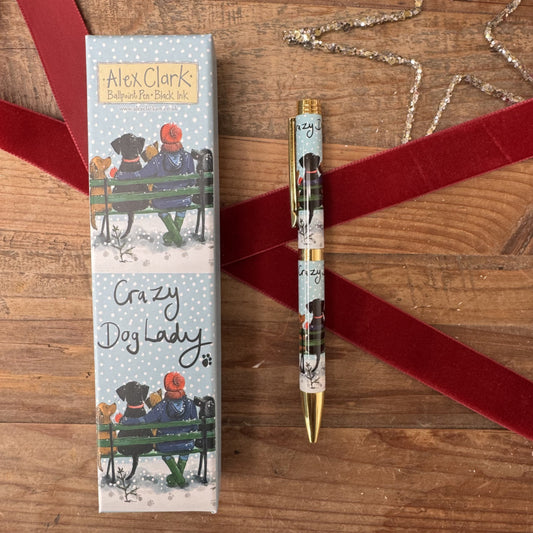 Alex Clark Crazy Dog Lady At Christmas Ballpoint Pen