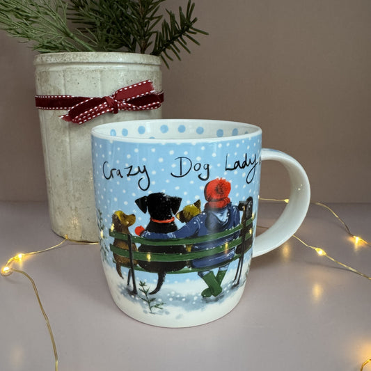 Crazy Dog Lady At Christmas Mug