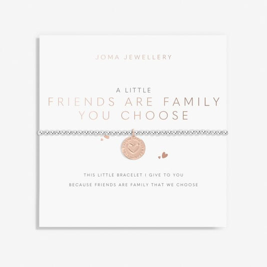 A Little 'Friends Are The Family You Choose' Bracelet in Silver Plating