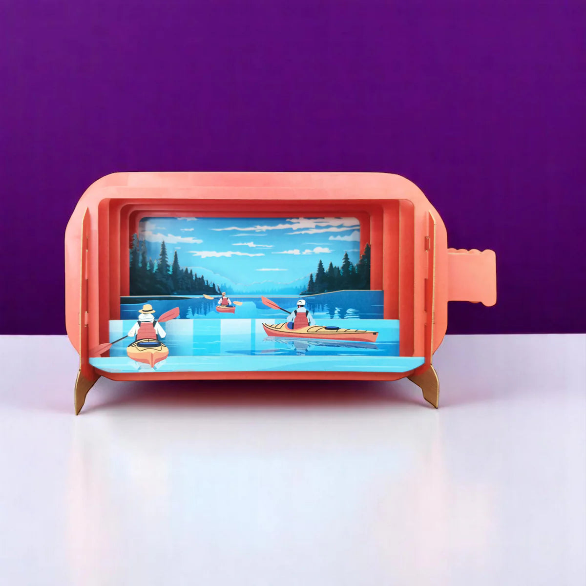 Alljoy Design Canoe Message In A Bottle Card