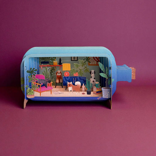 Alljoy Design Dogs & Plants Message In A Bottle Card