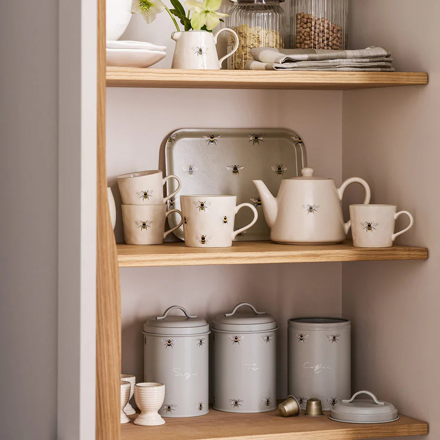 Bee Stoneware Dimpled Coffee Mug