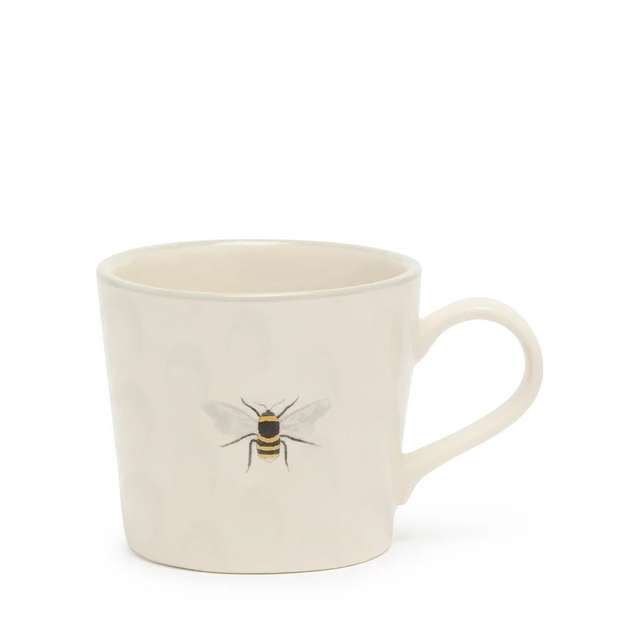 Bee Stoneware Dimpled Coffee Mug