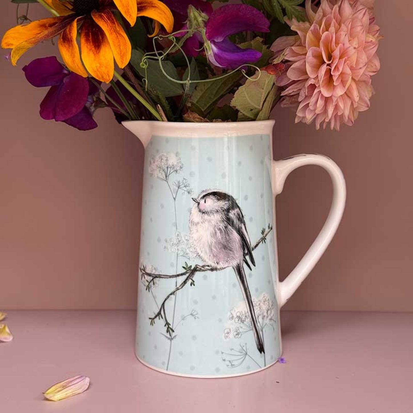 Alex Clark Bone China Jug Long Tailed Tit