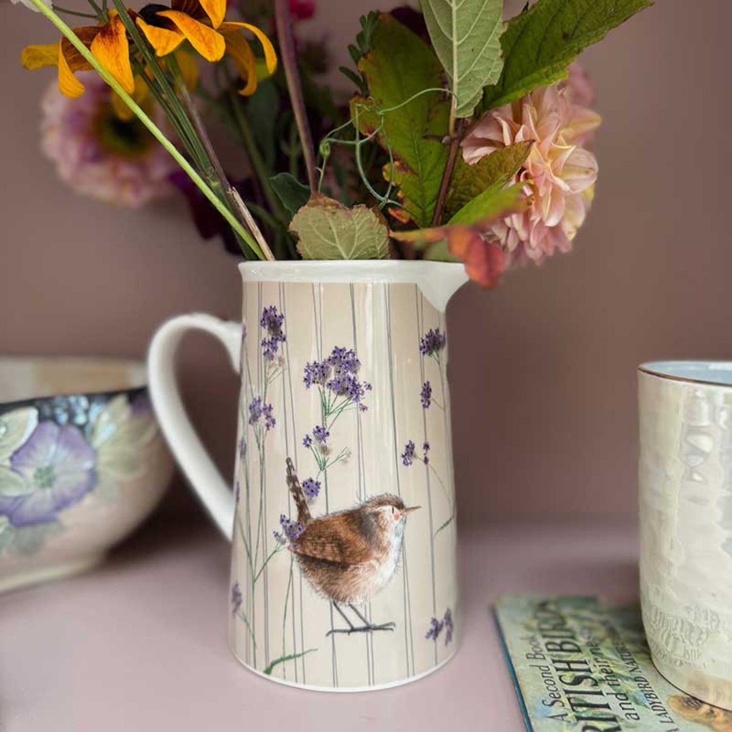 Alex Clark Bone China Jug Wren & Verbena