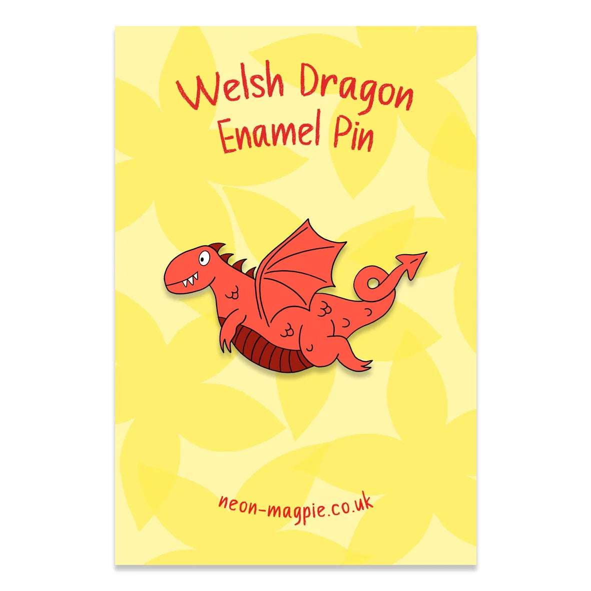 Neon Magpie Dragon Enamel Pin