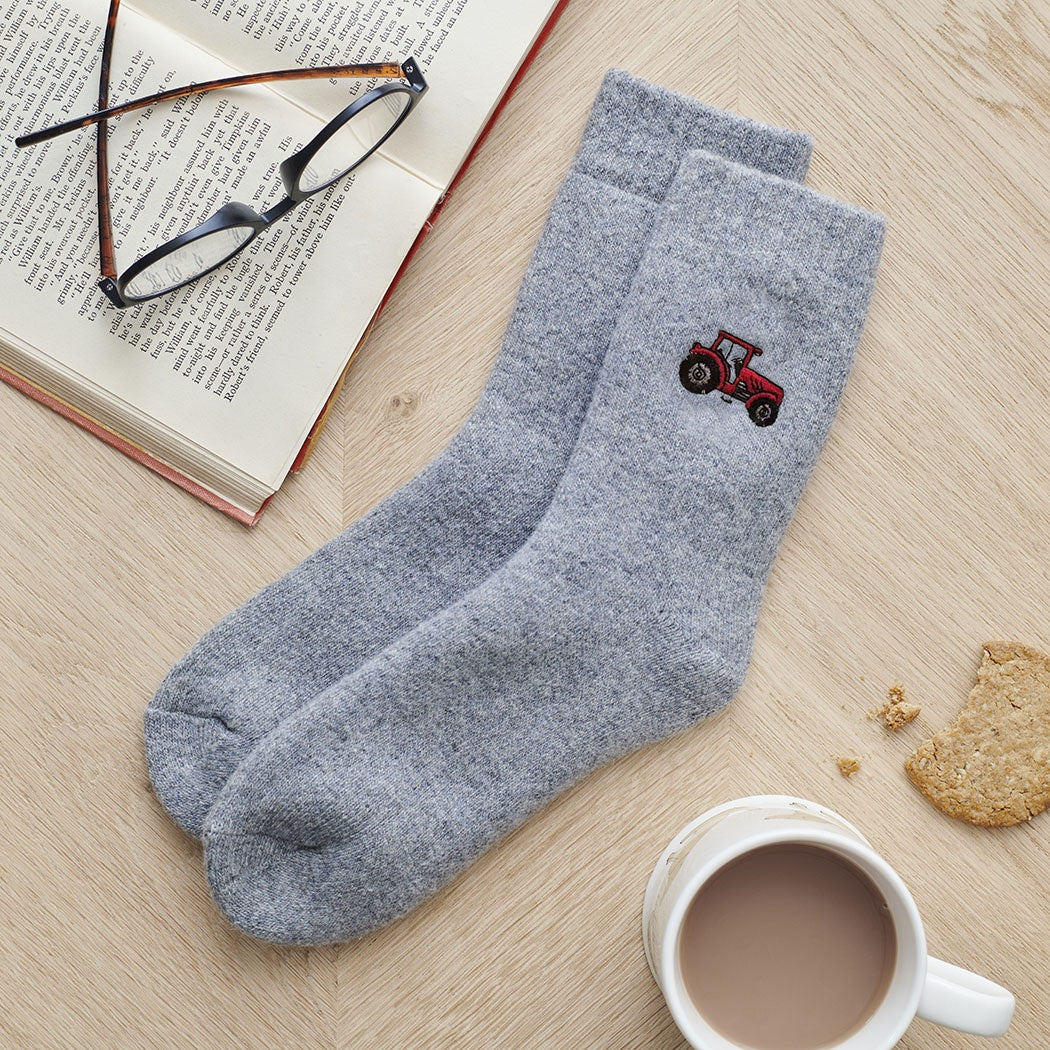 Sweet William Hare Countryside Tractor Wool Socks