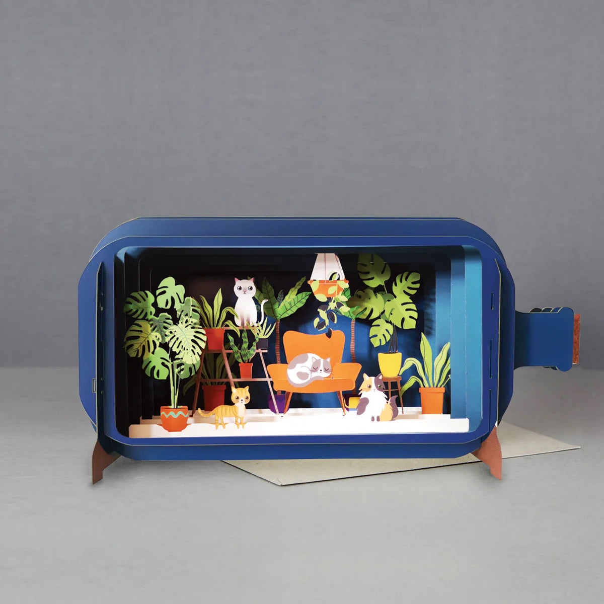 Alljoy Design Cat On Sofa Message In A Bottle Card