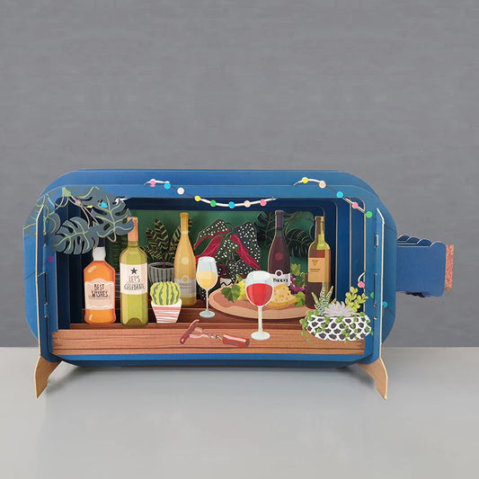 Alljoy Design Drink Message In A Bottle Card