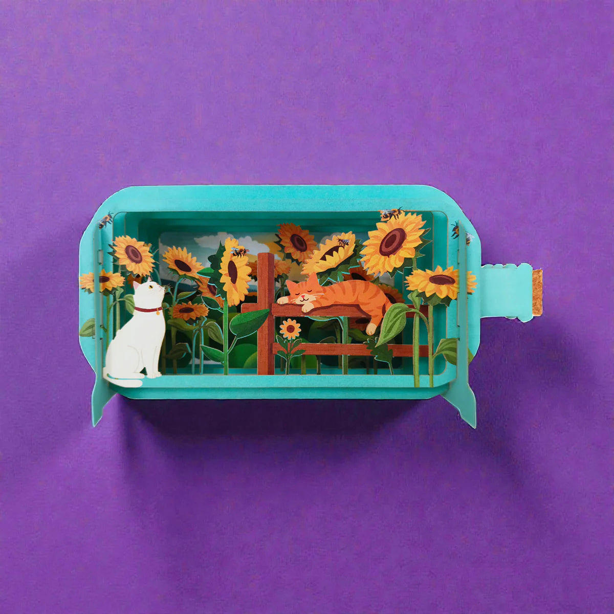Alljoy Design Sunflower Garden Message In A Bottle Card