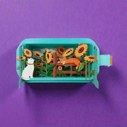 Alljoy Design Sunflower Garden Message In A Bottle Card