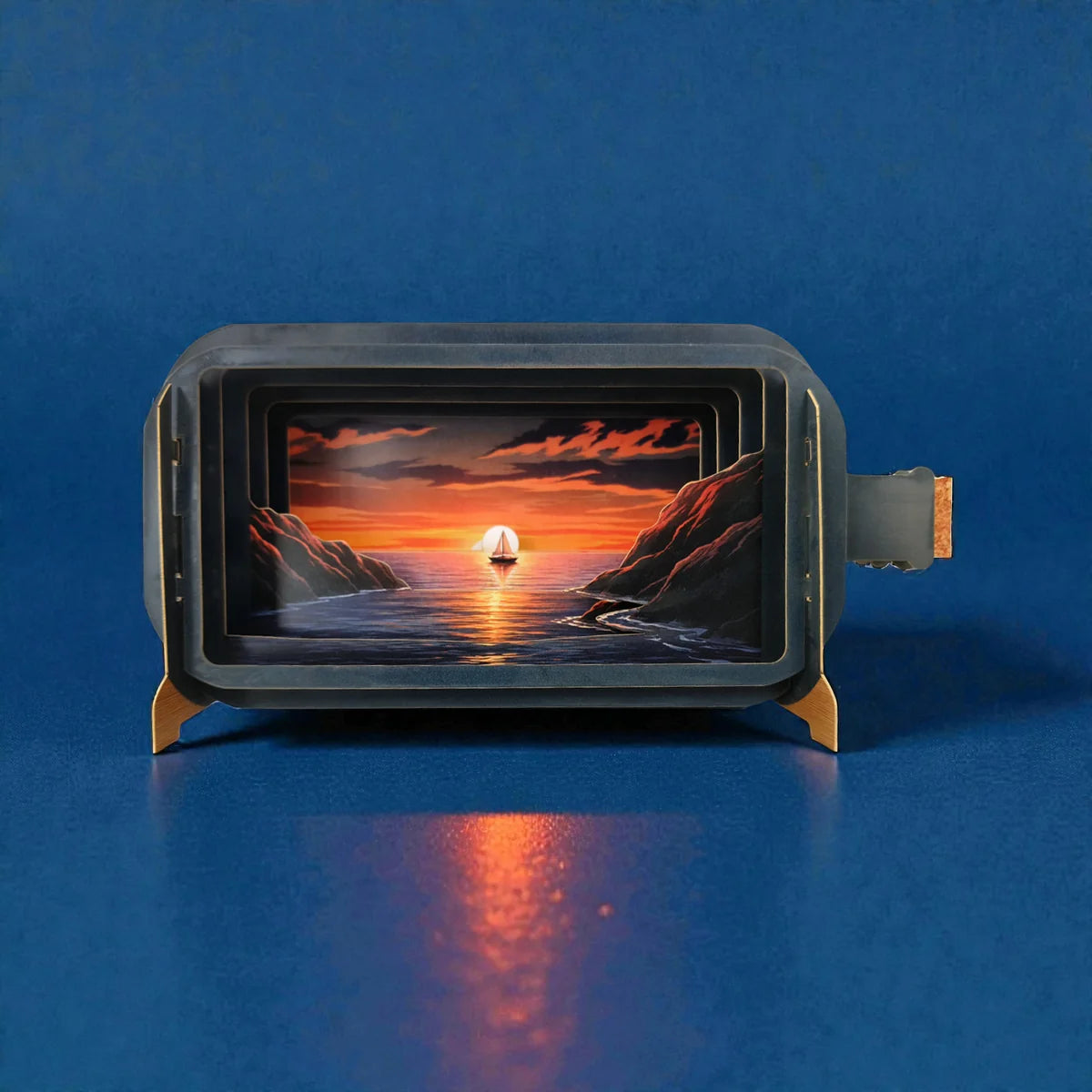 Alljoy Design Sunset Sailing Message In A Bottle Card
