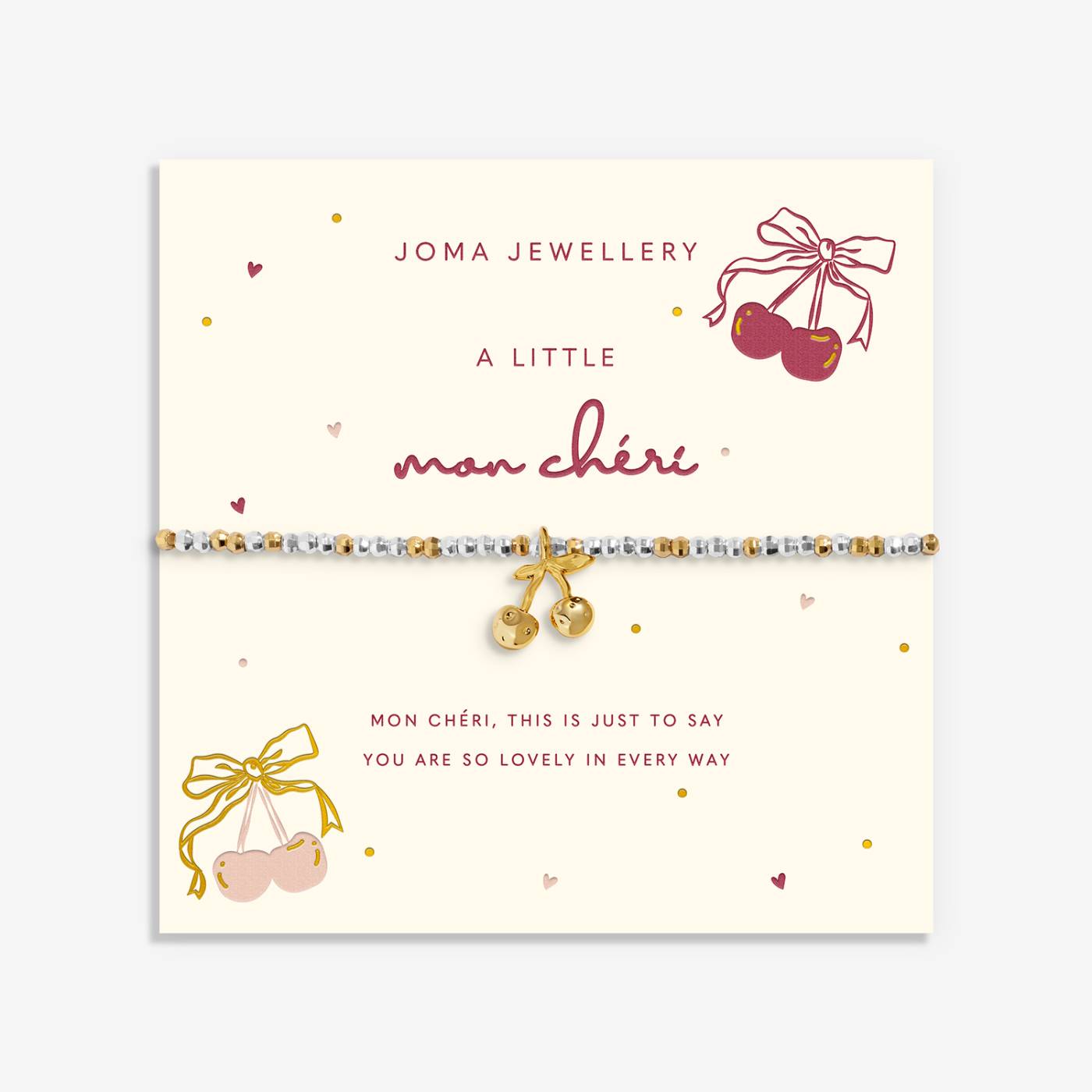 Little Stories 'Mon Cheri' Bracelet In Silver and Gold Plating