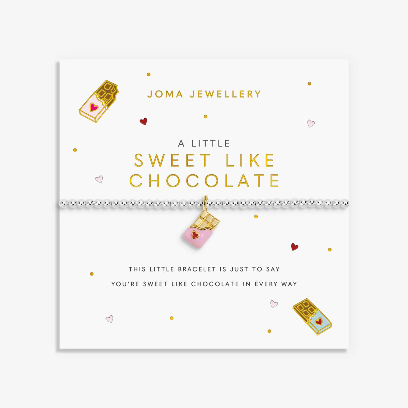 A Little Vibes 'Sweet Like Chocolate' Bracelet In Silver And Gold Plating