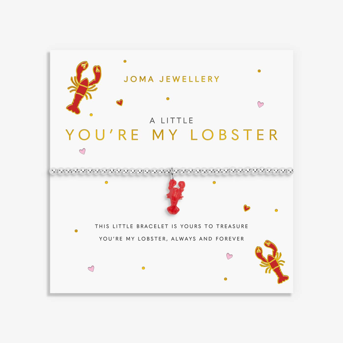 A Little Vibes 'You're My Lobster' Bracelet In Silver Plating
