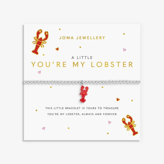 A Little Vibes 'You're My Lobster' Bracelet In Silver Plating