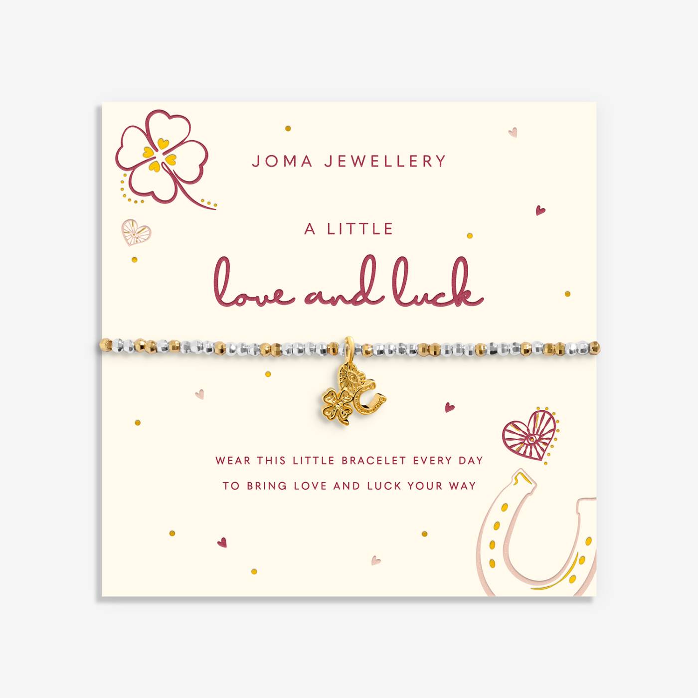 Little Stories 'Love And Luck' Bracelet In Silver and Gold Plating