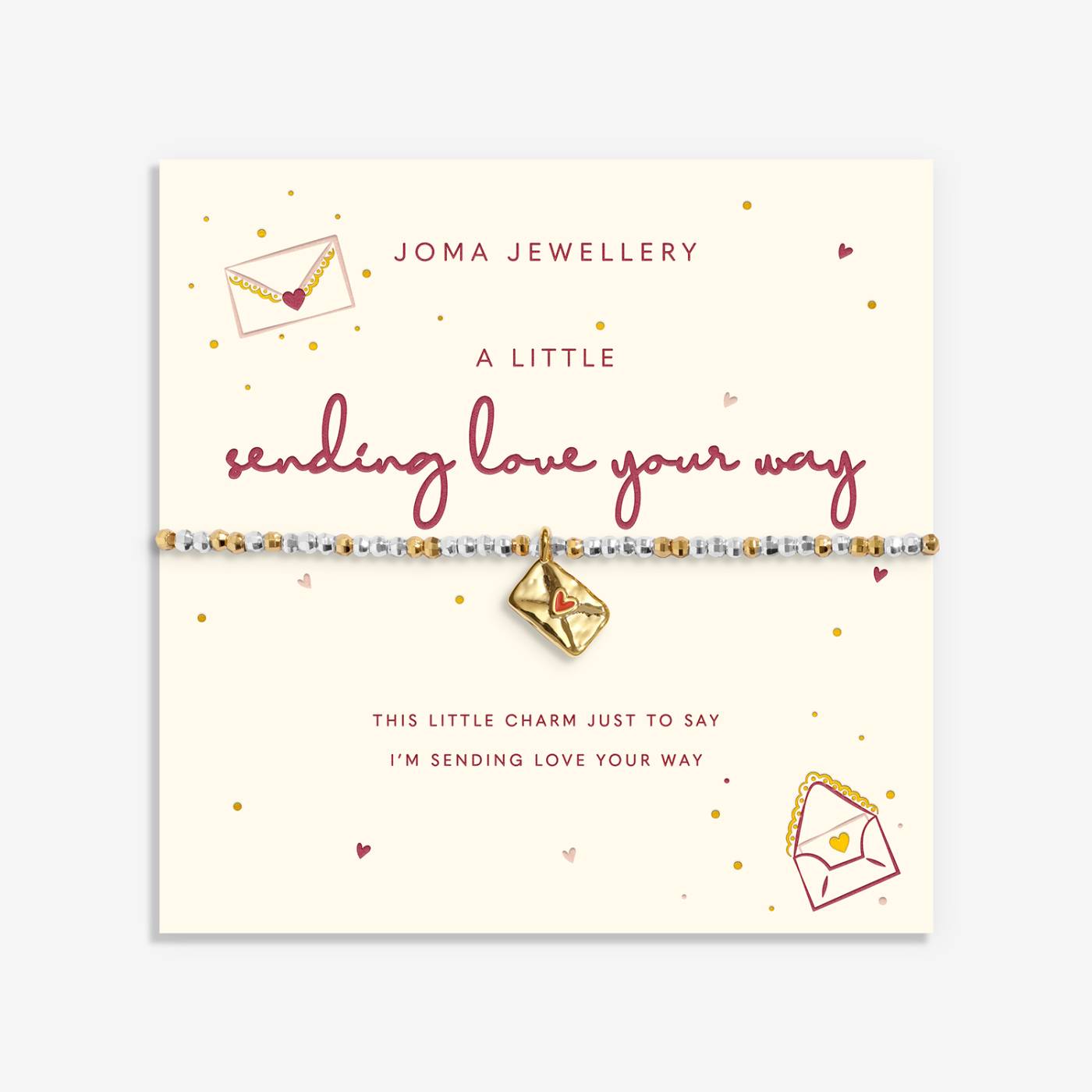 Little Stories 'Sending Love Your Way' Bracelet In Silver and Gold Plating