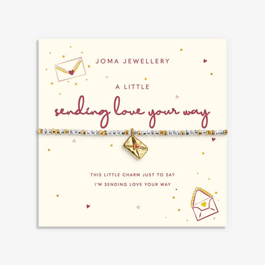 Little Stories 'Sending Love Your Way' Bracelet In Silver and Gold Plating