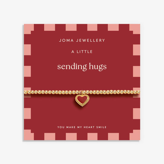 Autumn's Calling A Little 'Sending Hugs' Bracelet In Gold Plating