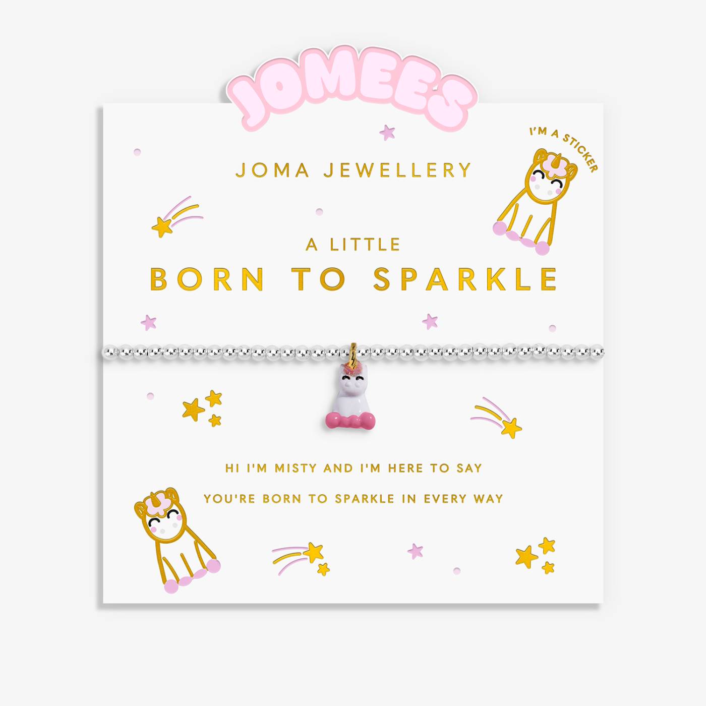 Kids' A Little Jomees 'Born To Sparkle' Bracelet In Silver and Gold Plating