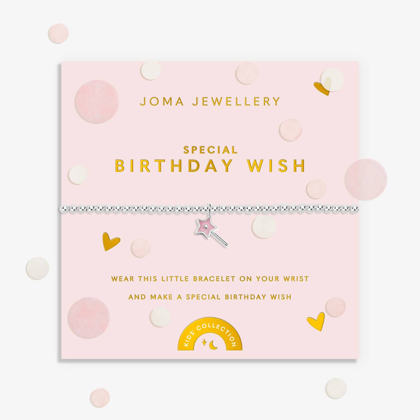 Kids' Confetti A Little 'Special Birthday Wish' Bracelet In Silver Plating