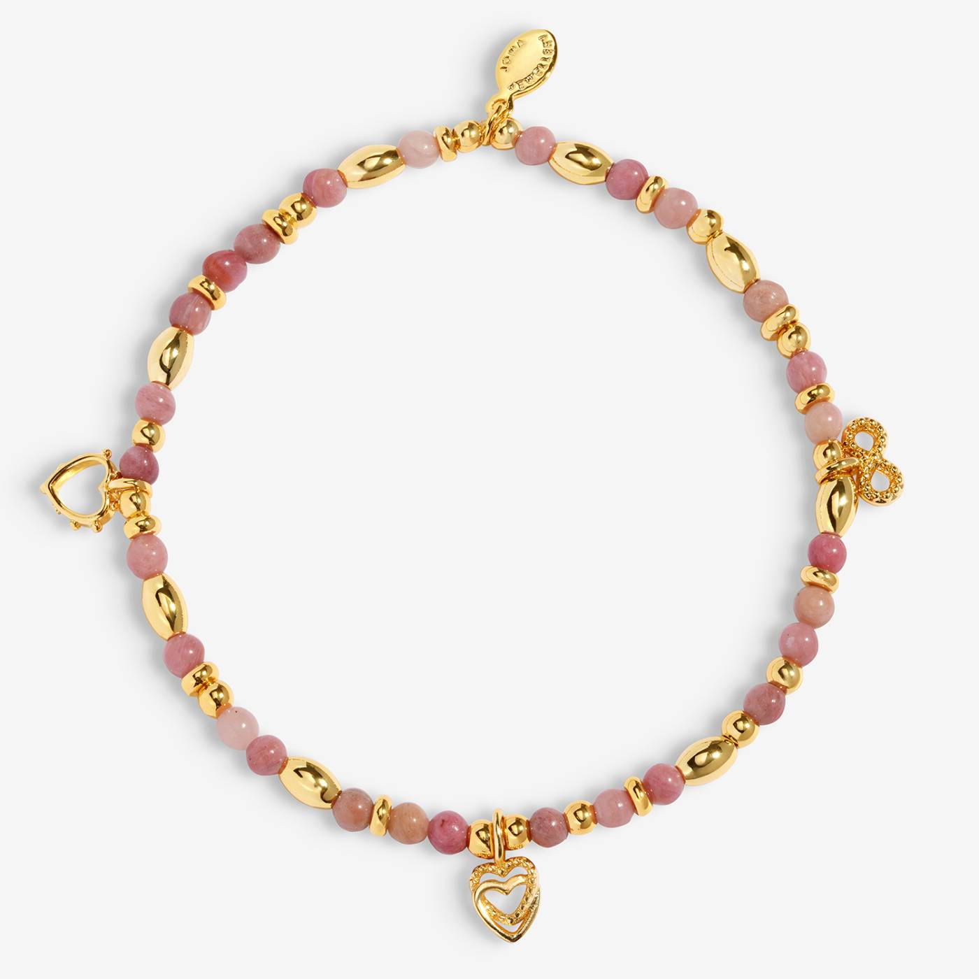 Affirmation Card 'Friendship' Bracelet In Gold Plating