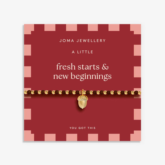 Autumn's Calling A Little 'Fresh Starts And New Beginnings' Bracelet In Gold Plating