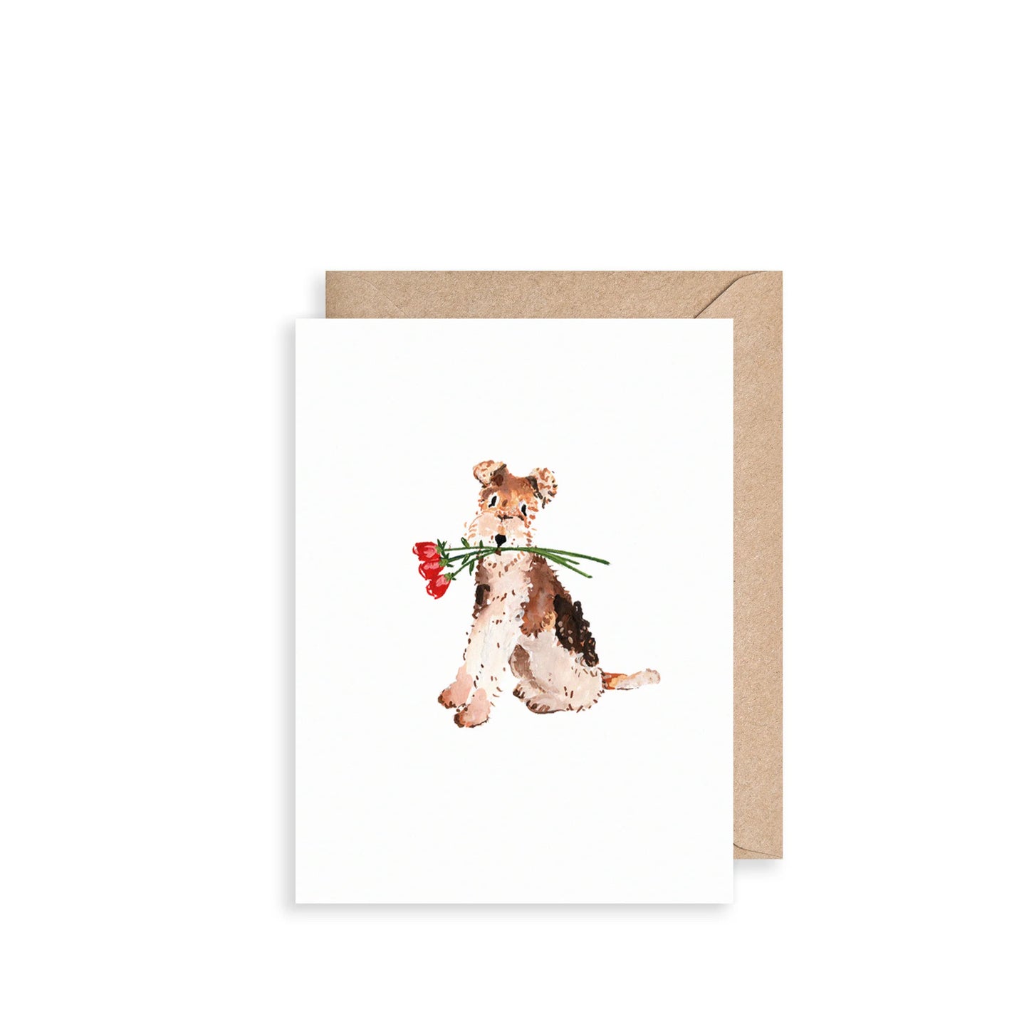 Louise Mulgrew Terrier & Roses Mini Card