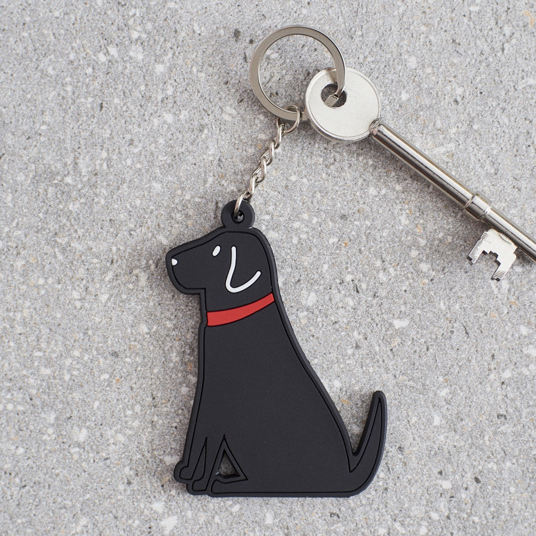 Black Labrador Dog Keyring